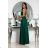 Women's strapless tulle party dress (S/M/L ONE SIZE) ITALIAN FASHION IM923001 green 38