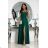 Women's strapless tulle party dress (S/M/L ONE SIZE) ITALIAN FASHION IM923001 green 38