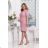 Women's strapless tulle party dress (S/M/L ONE SIZE) ITALIAN FASHION IM923001 pink 38