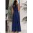 Women's strapless tulle party dress (S/M/L ONE SIZE) ITALIAN FASHION IM923001 blue 44