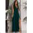 Women's strapless tulle party dress (S/M/L ONE SIZE) ITALIAN FASHION IM923001 dark green 36