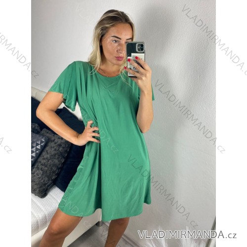 Icecool Women's Oversize Summer Short Sleeve Dress (S/M/L ONE SIZE) ITALIAN FASHION IMM24M6742 -   green -   M / L