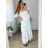 Women's Long Sleeve Shirt Dress (S/M ONE SIZE) ITALIAN FASHION IMWD232607 -   white -   48/50