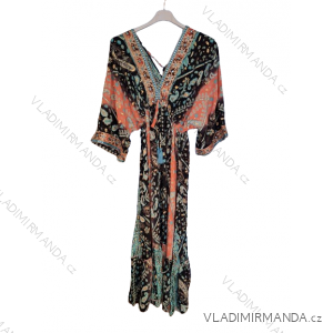 Women's Long Sleeve Summer Shirt Dress (S/M/L ONE SIZE) INDIAN FASHION IMWY23123