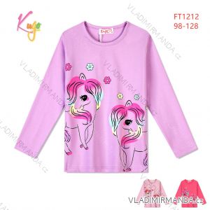 T-shirt with long sleeves children's girls girls (98-128) KUGO HL9309