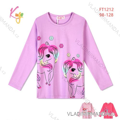 T-shirt with long sleeves children's girls girls (98-128) KUGO HL9309