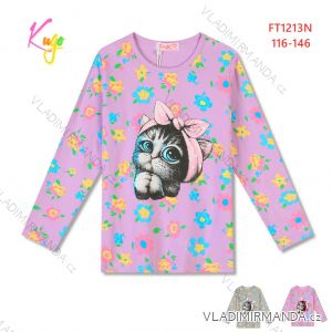 T-shirt with long sleeves children's girls girls (98-128) KUGO HC0757