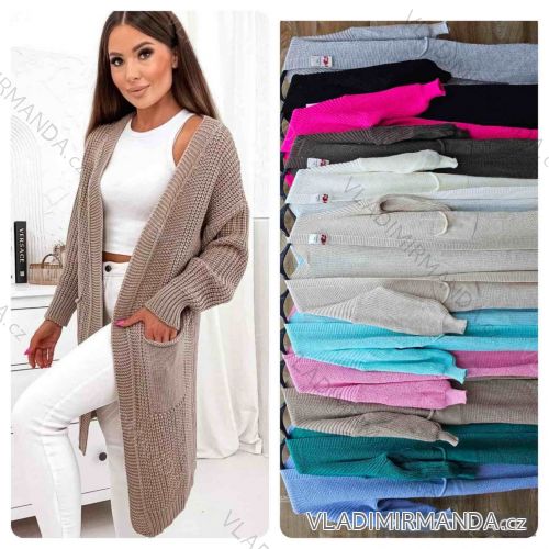 Women's Long Sleeve Cardigan (S/M ONE SIZE) ITALIAN FASHION IMWKK232891