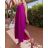 Women's Long Chiffon Short Sleeve Dress (S/M ONE SIZE) ITALIAN FASHION IMWGS231048