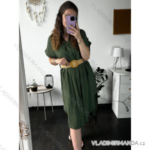 Women's Summer Boho Long Short Sleeve Dress (S/M ONE SIZE) ITALIAN FASHION IMPLI223787