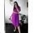 Women's Summer Boho Long Short Sleeve Dress (S/M ONE SIZE) ITALIAN FASHION IMPLI223787