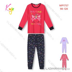 Children's long pajamas for girls (98-128) KUGO MP1759