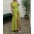 Women's Long Chiffon Short Sleeve Dress (S/M ONE SIZE) ITALIAN FASHION IMWGS231048