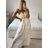 Women's Long Summer Boho Lace Strapless Dress (S/M ONE SIZE) ITALIAN FASHION IMPEM2325889