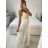 Women's Long Summer Boho Lace Strapless Dress (S/M ONE SIZE) ITALIAN FASHION IMPEM2325889