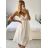 Women's Summer Boho Lace Strapless Dress (S/M ONE SIZE) ITALIAN FASHION IMPEM231202