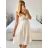 Women's Summer Boho Lace Strapless Dress (S/M ONE SIZE) ITALIAN FASHION IMPEM231202