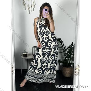 Women's summer icecool sleeveless long dress (S/M/L ONE SIZE) ITALIAN FASHION IMM24M2942