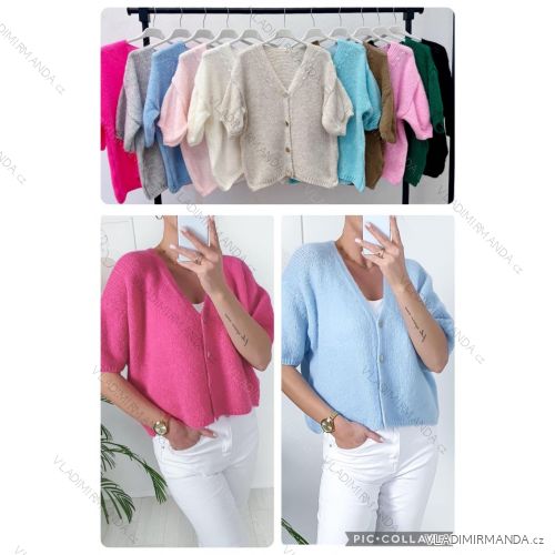 Women's Knitted Thin Long Sleeve Sweater (S/M ONE SIZE) ITALIAN FASHION IMWL233230