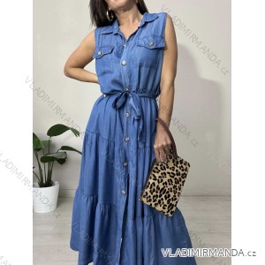 Women's Long Chiffon Short Sleeve Dress (S/M ONE SIZE) ITALIAN FASHION IMWGM23456