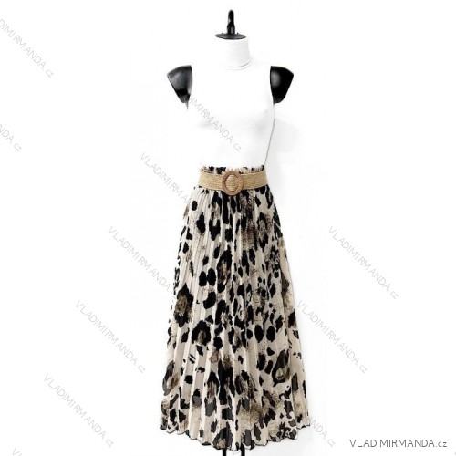 Women's Long Sleeve Summer Dress (S/M ONE SIZE) ITALIAN FASHION IMPES238990 hnědá gepard S / M