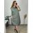 Casual Dress Cotton 3/4 Sleeve Women's Plus Size (40-50) POLISH FASHION PMF24MARGARITA