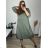 Casual Dress Cotton 3/4 Sleeve Women's Plus Size (40-50) POLISH FASHION PMF24MARGARITA