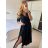Summer muslin carmen dress for women (48/52 ONE SIZE) ITALIAN FASHION IM424294 -   black -   M / L