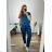 Women's Warm Long Sleeve Dress (L / XL ONE SIZE) ITALIAN FASHION IM421MIA -   dark blue -   2XL / 3XL