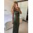 Women's Long Strapless Sequin Party Dress (S/M ONE SIZE) ITALIAN FASHION IMPSH233348 dark pink S / M