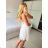 Women's Strapless Long Party Dress (S/M ONE SIZE) ITALIAN FASHION IMPSH2360055 -   white -   S / M