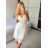 Women's Strapless Long Party Dress (S/M ONE SIZE) ITALIAN FASHION IMPSH2360055 -   white -   S / M