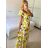 Women's Summer Carmen Long Dress SANTORINI (S/M ONE SIZE) ITALIAN FASHION IMPBB2323598