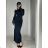 Women's Elegant Belt Long Sleeve Dress (S/M ONE SIZE) ITALIAN FASHION IMM23UN6139