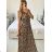 Women's Long Elegant Icecool Sleeveless Dress (S/ML/XL) ITALIAN FASHION AINUOSI IMB24Y1090