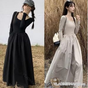 Women's Elegant Belt Long Sleeve Dress (S/M ONE SIZE) ITALIAN FASHION IMM23UN6139