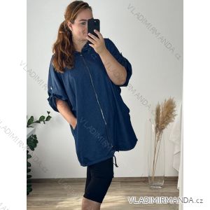 Long Sleeve Dress with Pendant Women's Oversized (3XL / 4XL ONE SIZE) ITALIAN FASHION IMWQ2115022