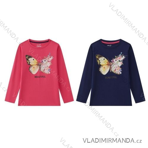 T-shirt long sleeve girls (98-128) WOLF S2442