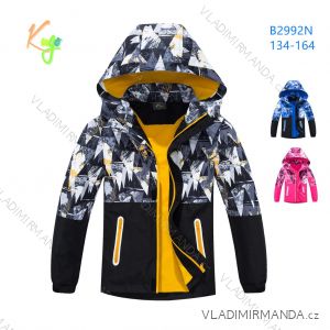 Softshell jacket with fleece hooded long sleeve youth boy (134-164) KUGO B2846