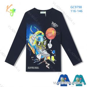 T-shirt long sleeve with sequins children adolescent girls (116-146) KUGO B3258