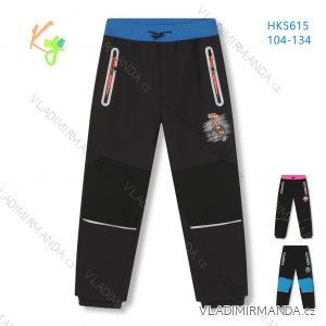 Softshell pants insulated with fleece children's girls and boys(104-134) KUGO HK1803-2