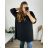 Tunic / blouse long sleeve women's oversized (3XL / 4XL ONE SIZE) ITALIAN FASHION IMWQ2191650  black