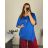 Women's Plus Size Oversize Short Sleeve Tunic (XL/2XL/3XL/4XL/5XL ONE SIZE) ITALIAN FASHION IMBM23SEE