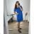 Women's Plus Size Casual Oversize Short Sleeve Dress (XL/2XL/3XL ONE SIZE) ITALIAN FASHION IM723MUSE -   Royal blue -   48/50