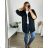 Women's Plus Size Long Sleeve Cardigan (56/58 ONE SIZE) ITALIAN FASHION IMWQ24295  black