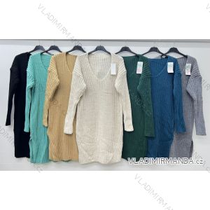 Sweater Long Warm Knitted Long Sleeve Women's Plus Size (48/50 ONE SIZE) ITALIAN FASHION IM424582