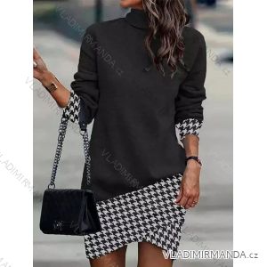 Women's Long Sleeve Hooded Sweatshirt Dress (S/M/L one size) ITALIAN FASHION IMD24202