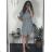 Short Sleeve Shirt Dress women (uni L-2XL) ITALIAN MODA IMS20002