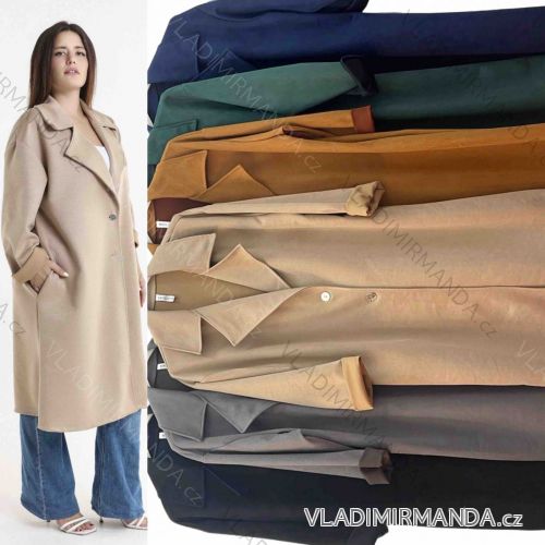 Women's Plus Size Long Sleeve Coat (2XL/3XL ONE SIZE) ITALIAN FASHION IMWT231223