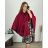 Women's Plus Size Long Sleeve Poncho (54/56 ONE SIZE) ITALIAN FASHION IMD24LOVE